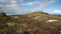 Binnhovdknatten blåmerka sti fra sørøst