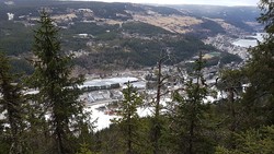 Bergastigen utsikt