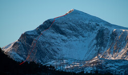 Nordøstrenna på Innerbergsalen