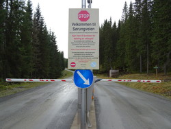 Sørungveien bom