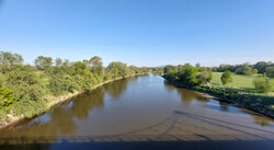 Bicycle bridge across the March