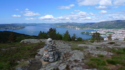 Trigpunkt nord på Damsgårdfjellet