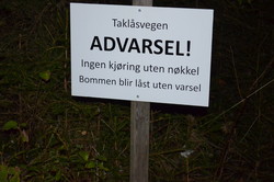 Taklåsvegen bom