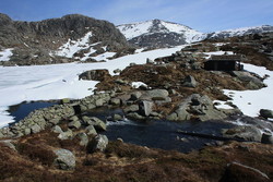 Svartavatnet 772m fra Grendahus 75m